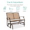 Best Choice Products 2-Person Outdoor Swing Glider, Steel Patio Loveseat, Bench Rocker w/ Armrests